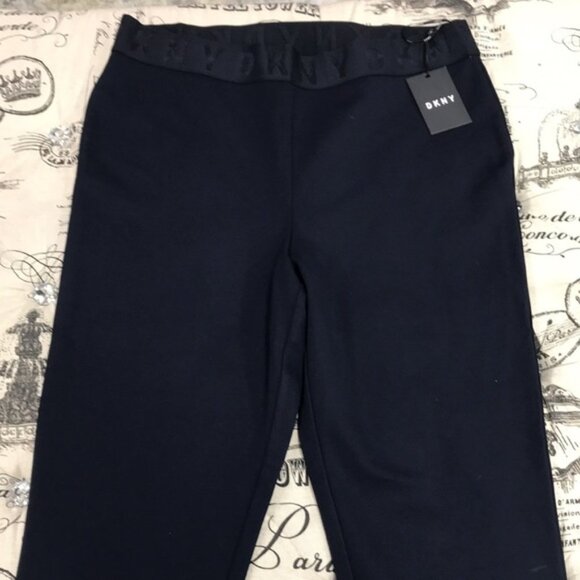 Dkny Logo Waistband Compression Ponte Legging - Picture 3 of 7